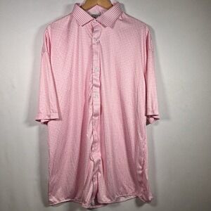 Collars And Co Button Up Shirt Mens 2XL Business Casual Office Gingham XXL Check